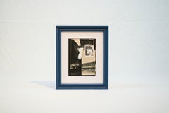 Original Collage by Sébastien Coutheillas, Framed in Stiffkey Blue