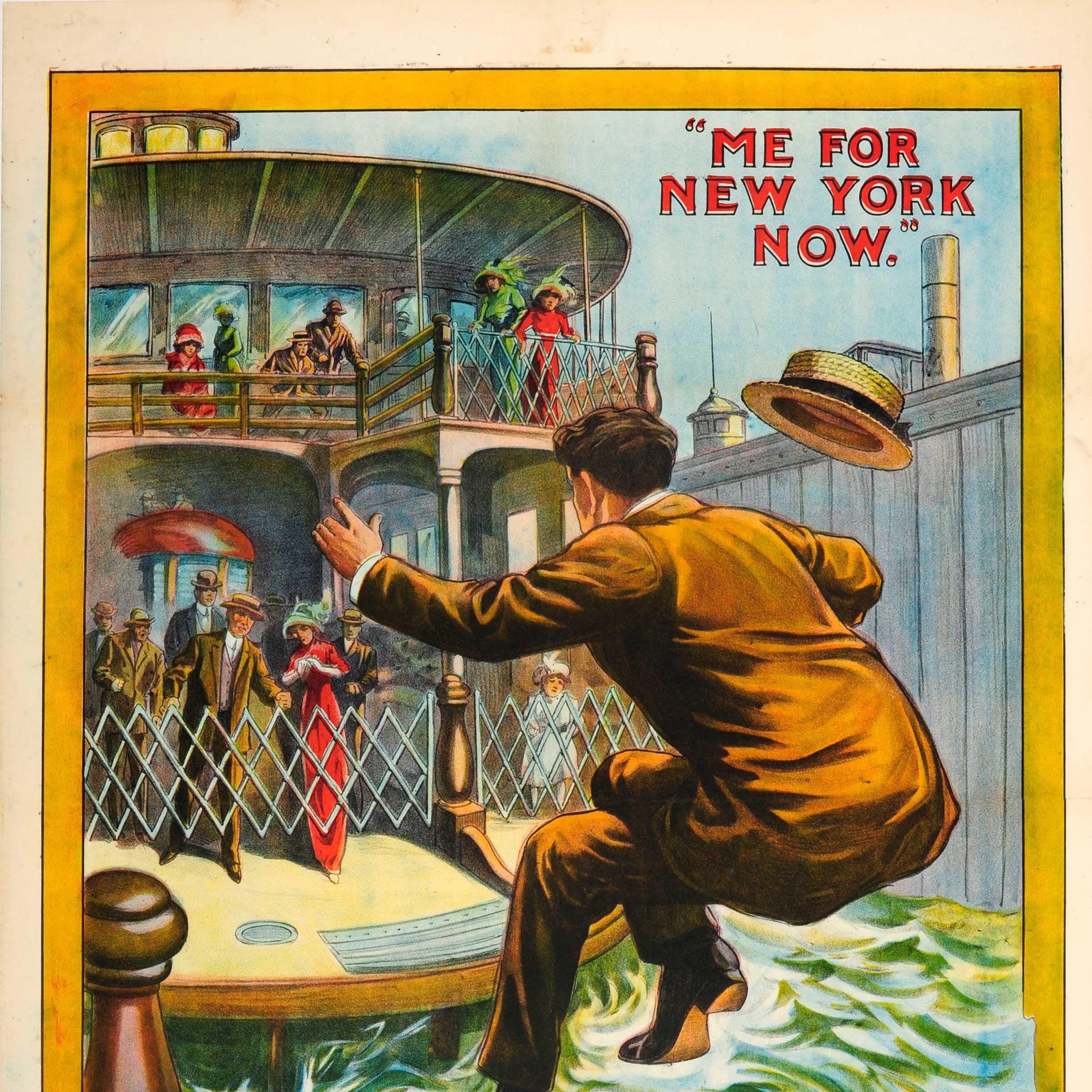 Américain Affiche originale du film comique « The Streets Of New York », pièce de Dion Boucicault en vente
