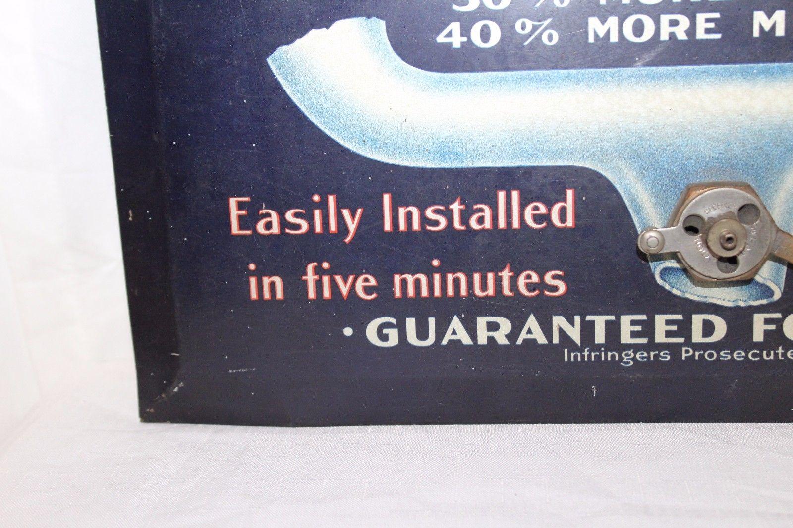 American Original Compensating Vapor Plug Litho Advertising Sign For Sale