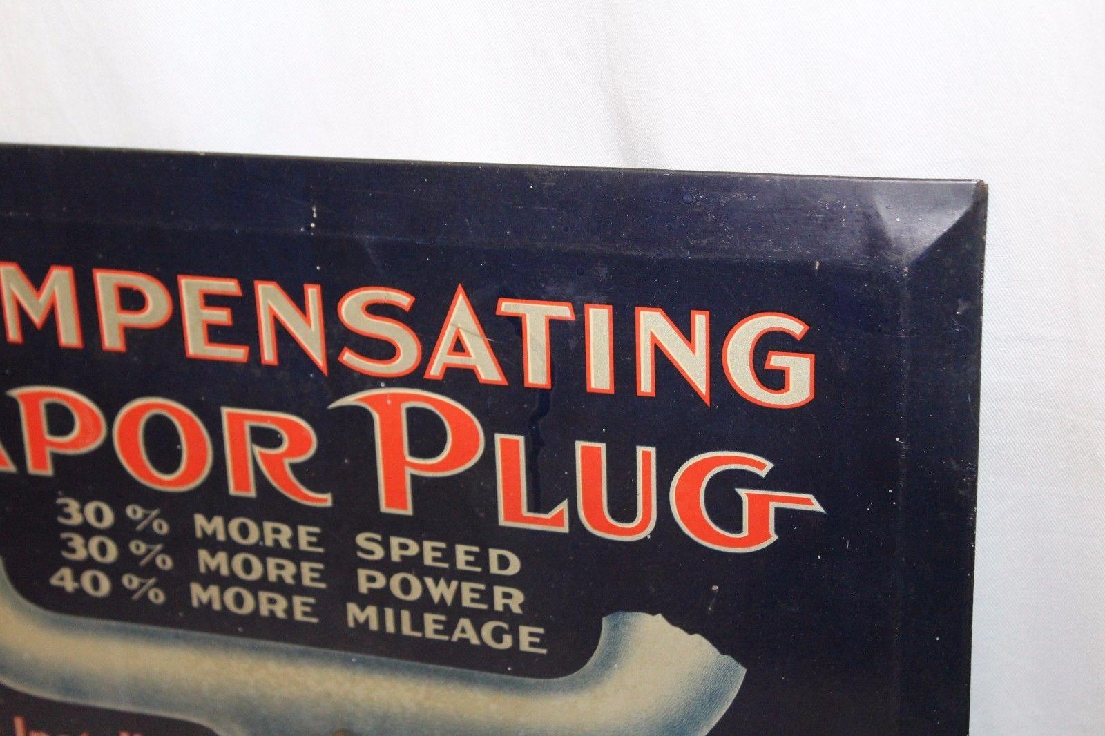 Original Compensating Vapor Plug Litho Advertising Sign For Sale 1