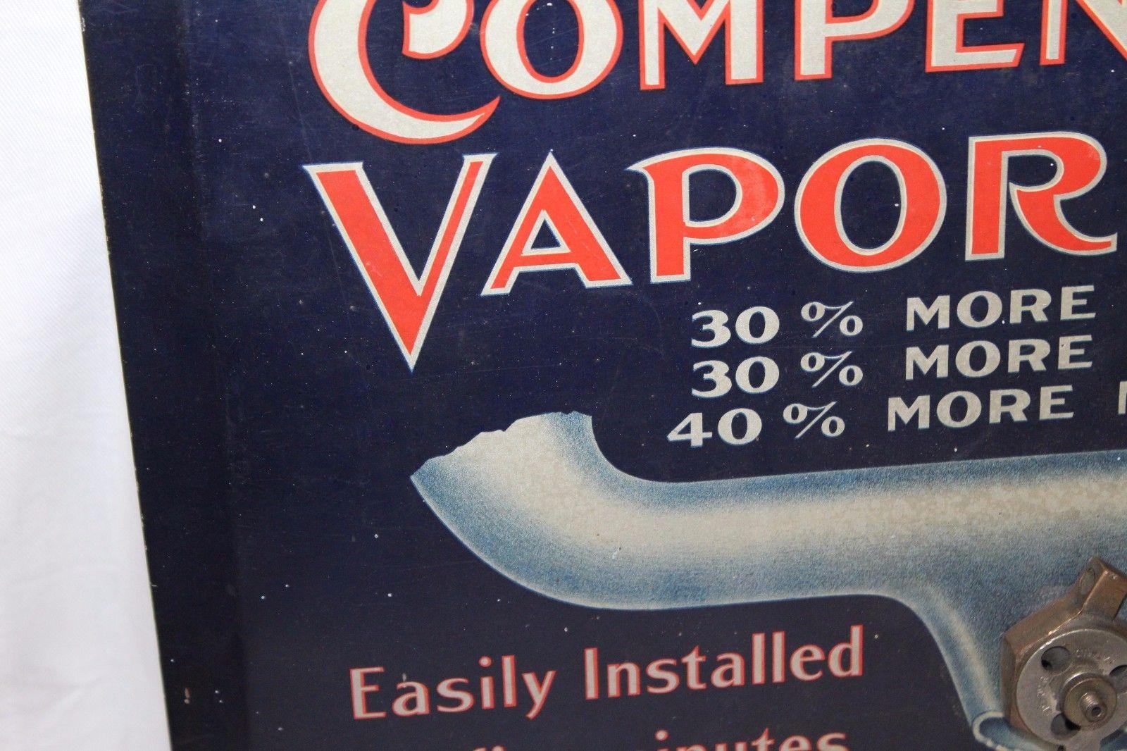 Original Compensating Vapor Plug Litho Advertising Sign For Sale 3