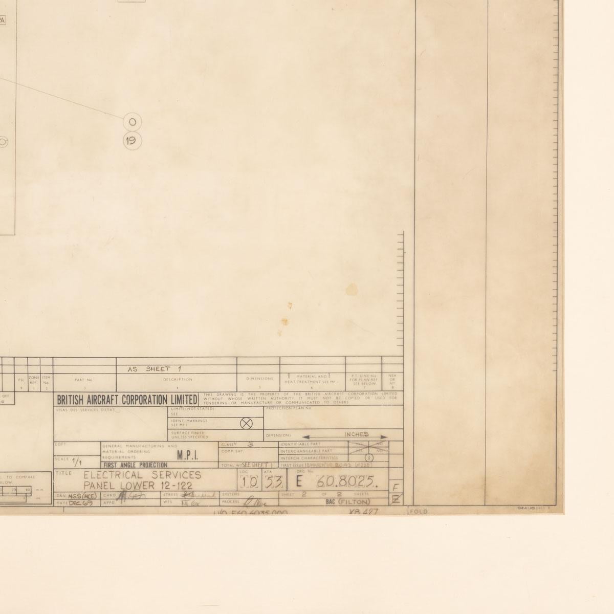 Drawing original Concorde Design, Angleterre, vers 1960 en vente 1