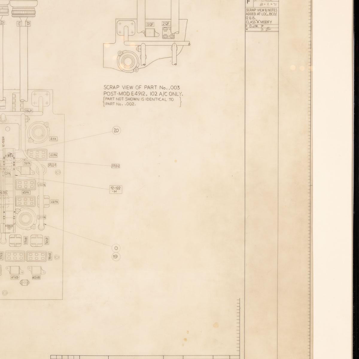 Paper Original Concorde Design Drawing, England, c. 1960 For Sale