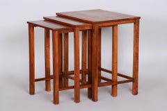 Original Condition Brown Nest Tables Made in the 1930s, Czech