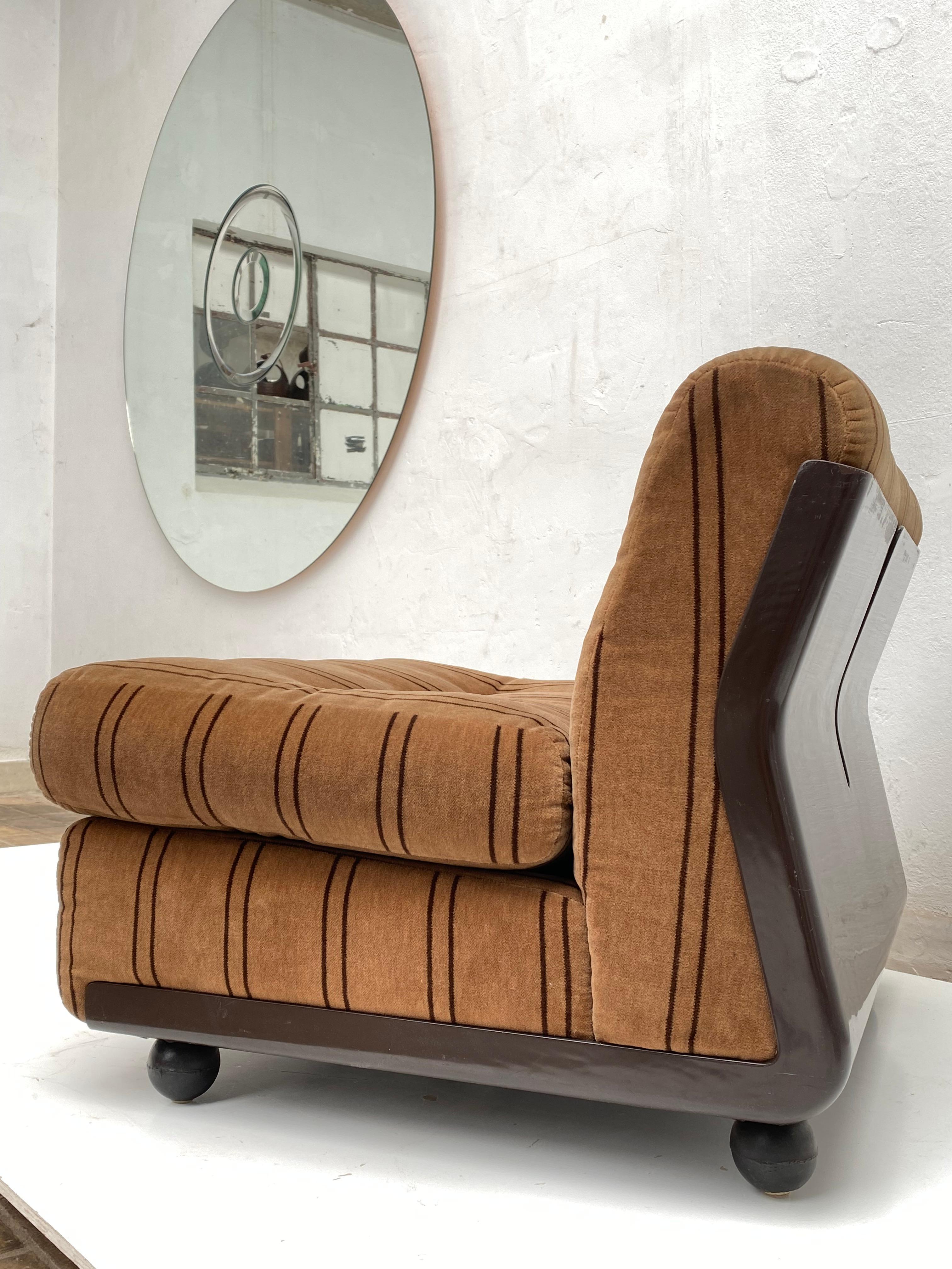 Mid-Century Modern Original Condition Mario Bellini 'Amanta' Lounge Chair B&B Italia Made in 1978