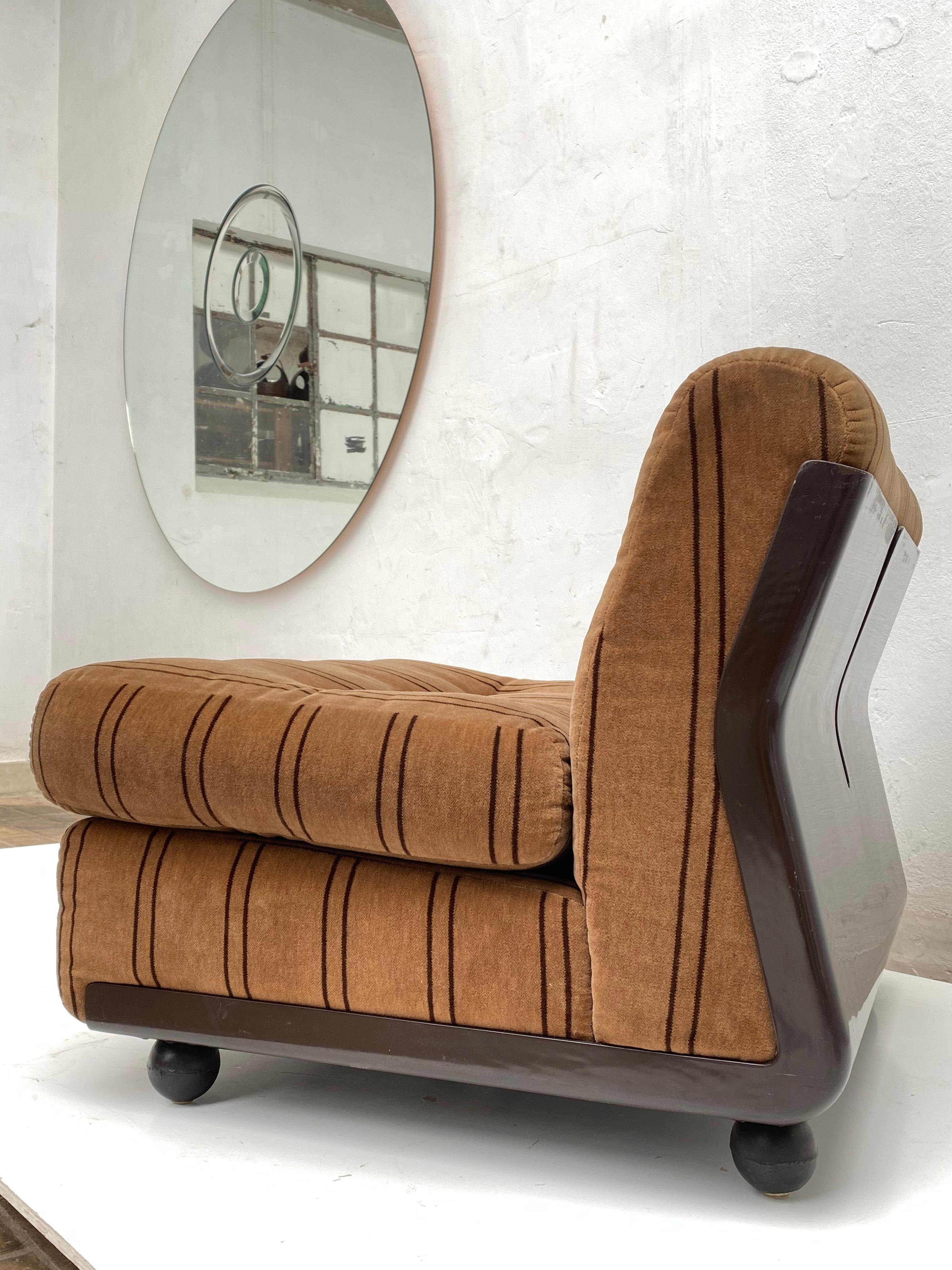 Italiano Condizioni originali Mario Bellini 'Amanta' Lounge Chair B&B Italia Made in 1978