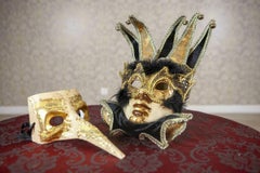 Máscaras venecianas contemporáneas originales de Ca'Macan en técnica de papel maché