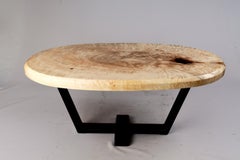 Original Contemporary Design, Gebrannte Eiche mit Stahl, Einzigartiger Beistelltisch, Logniture