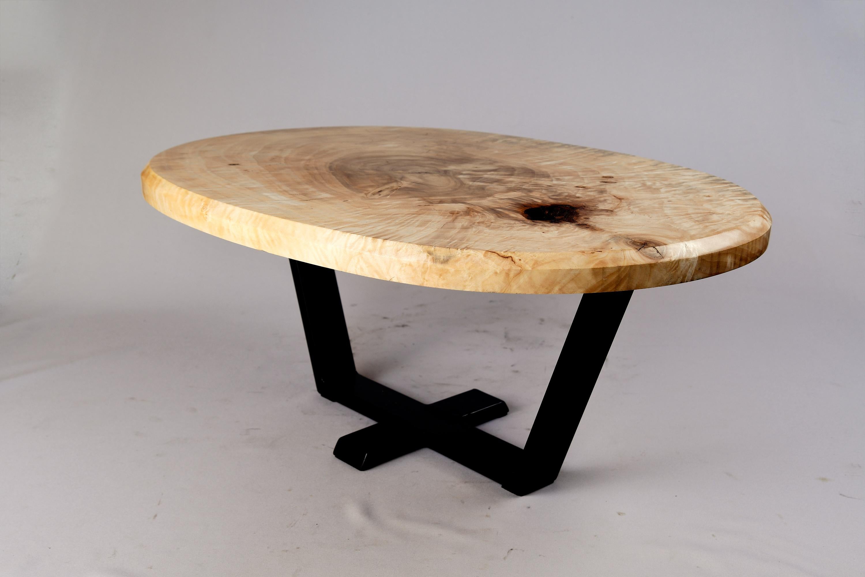 Original Contemporary Design, Burnt Oak with Steel, Unique Side Table, Logniture In New Condition For Sale In Stara Gradiška, HR