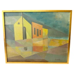 Original Contemporary Oil on Canvas of Buildings by Nemeth