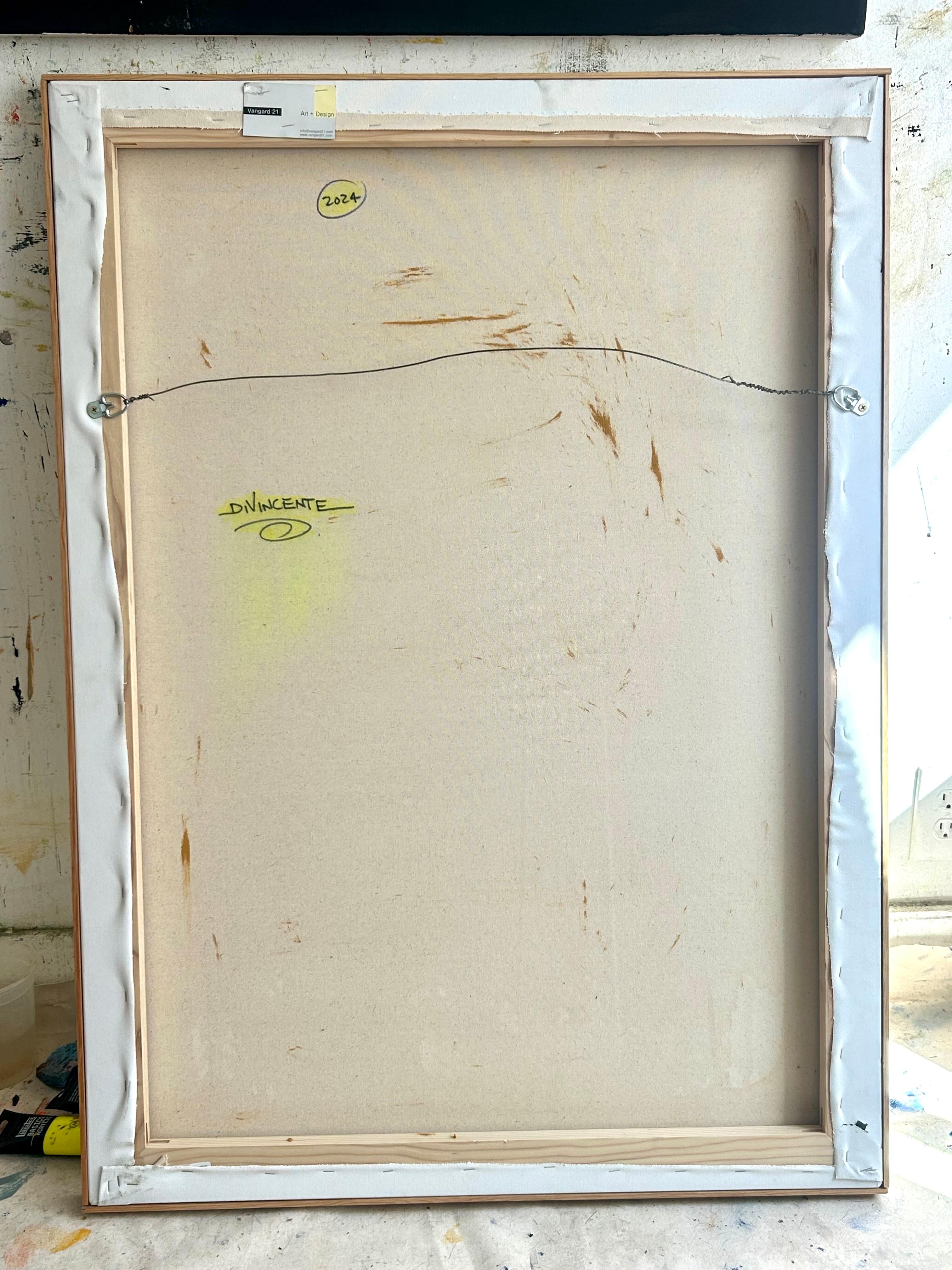 Original artwork.
Oil, gesso and acrylic with thin wood frame.
The art + design continuum of form, space, texture and color theory...