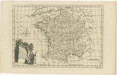 Original Copper Engraved Map of France