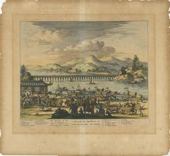 Original Copper Engraving Depicting Dutch Merchants visting China, ca.1700