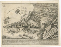 Original Copper Engraving of Koroni or Corone, Greece, ca.1690