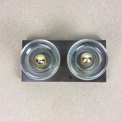 Original Copper Glass Wall Sconce Modernist Cosack Lights, Germany, 1970s