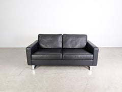 Original COR Conseta Zweisitzer Sofa Design Couch Leder schwarz