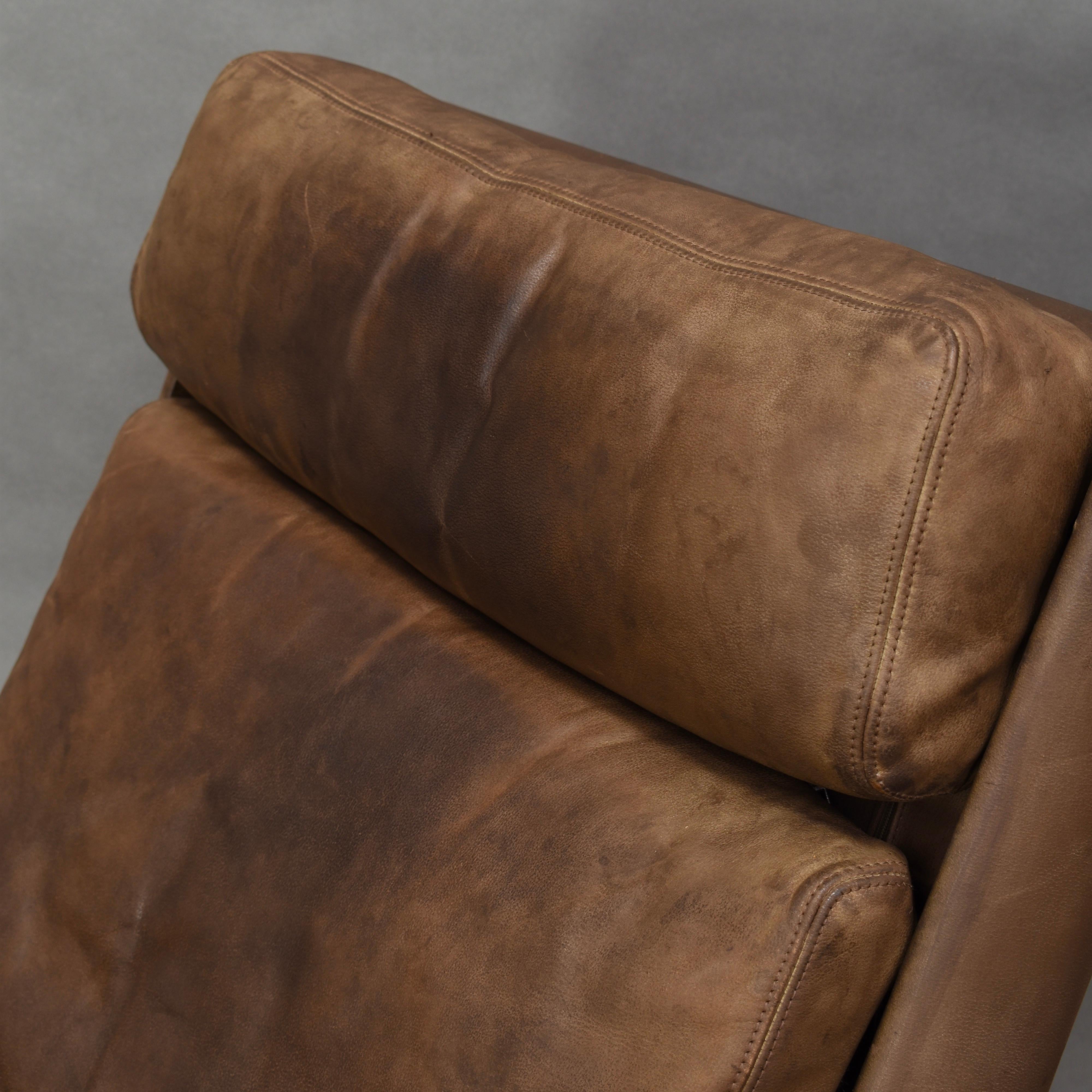 Original COR Full Leather Lounge Armchair by Reinhold & Hans Schröpfer, 1976 4