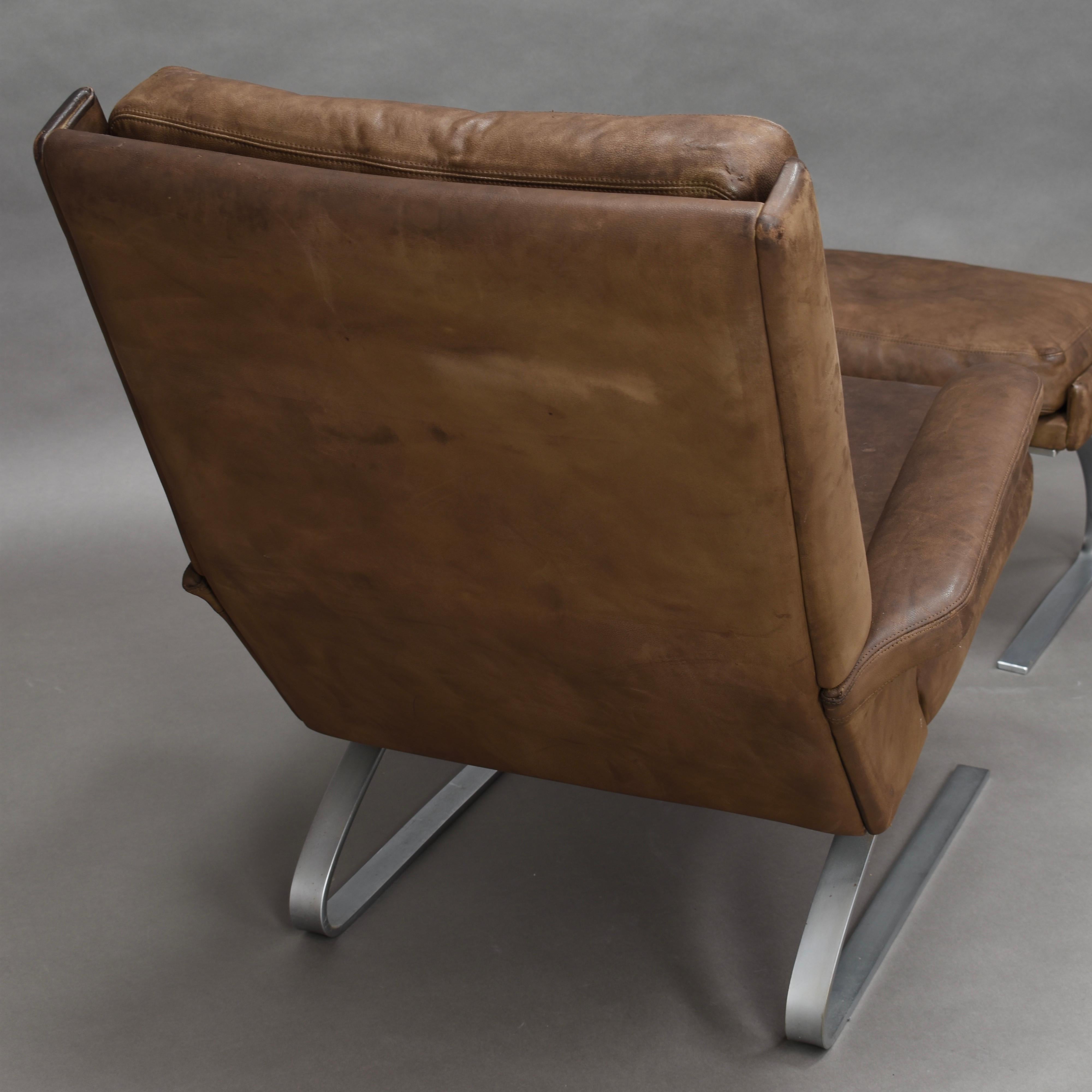 Original COR Full Leather Lounge Armchair by Reinhold & Hans Schröpfer, 1976 5