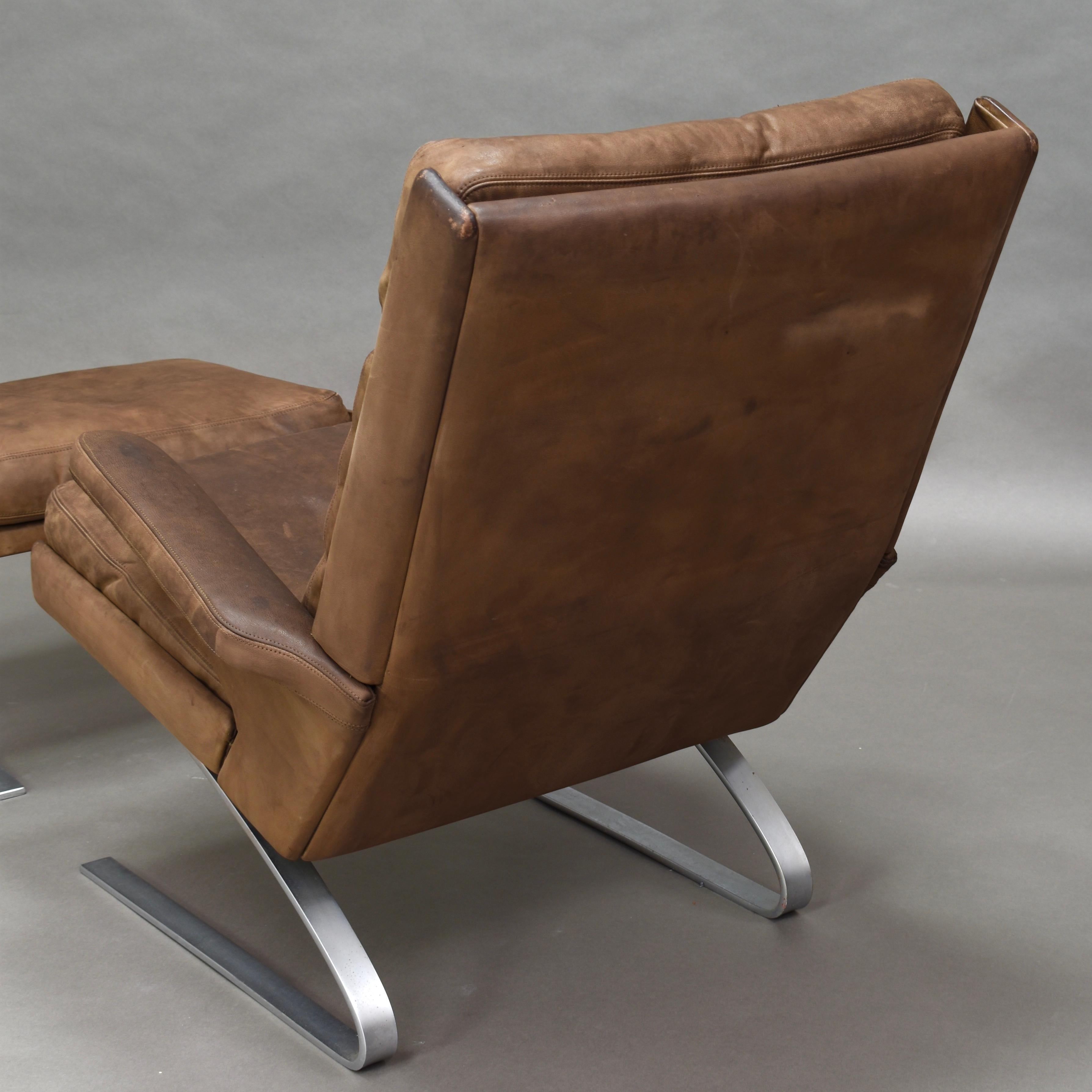 Original COR Full Leather Lounge Armchair by Reinhold & Hans Schröpfer, 1976 6