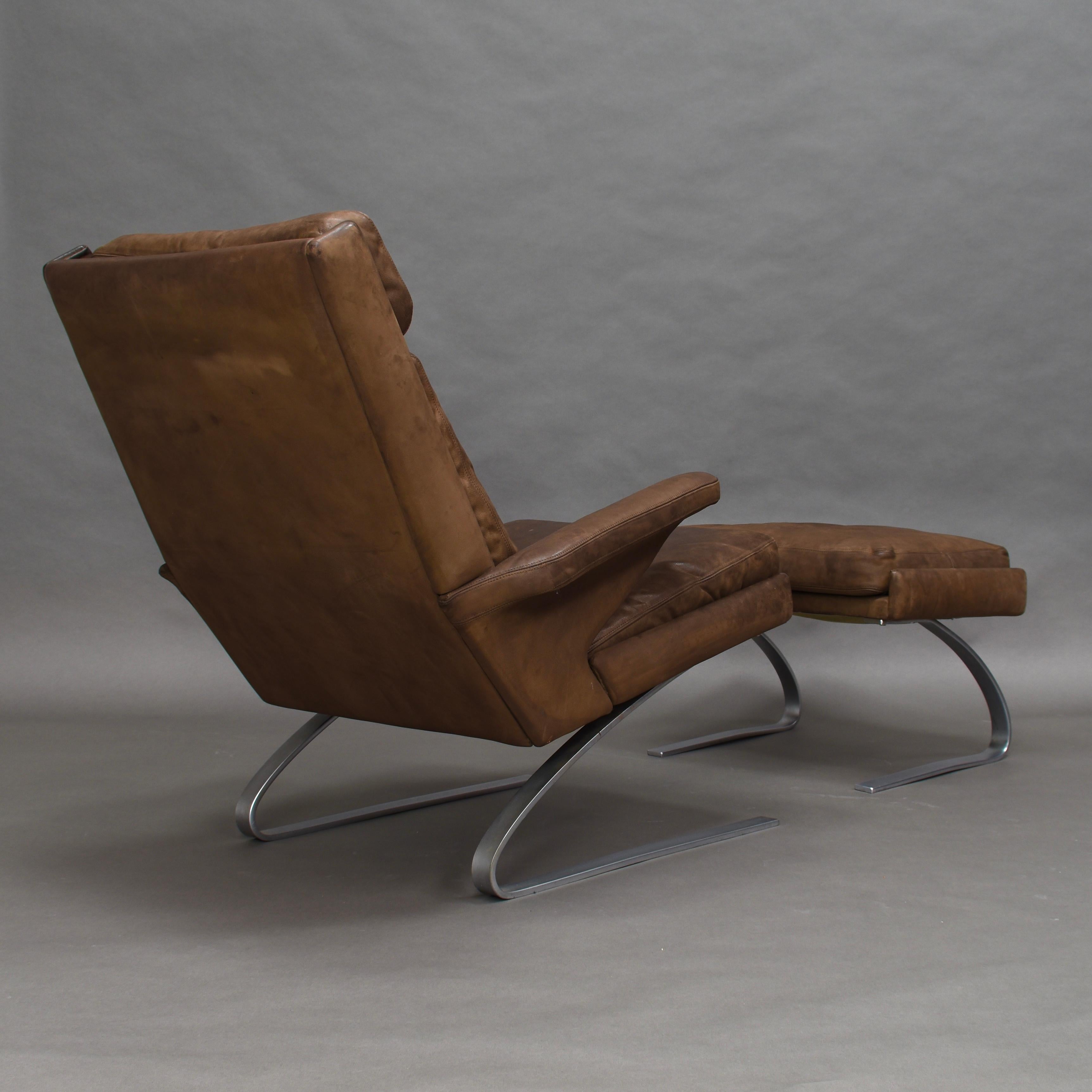 Late 20th Century Original COR Full Leather Lounge Armchair by Reinhold & Hans Schröpfer, 1976