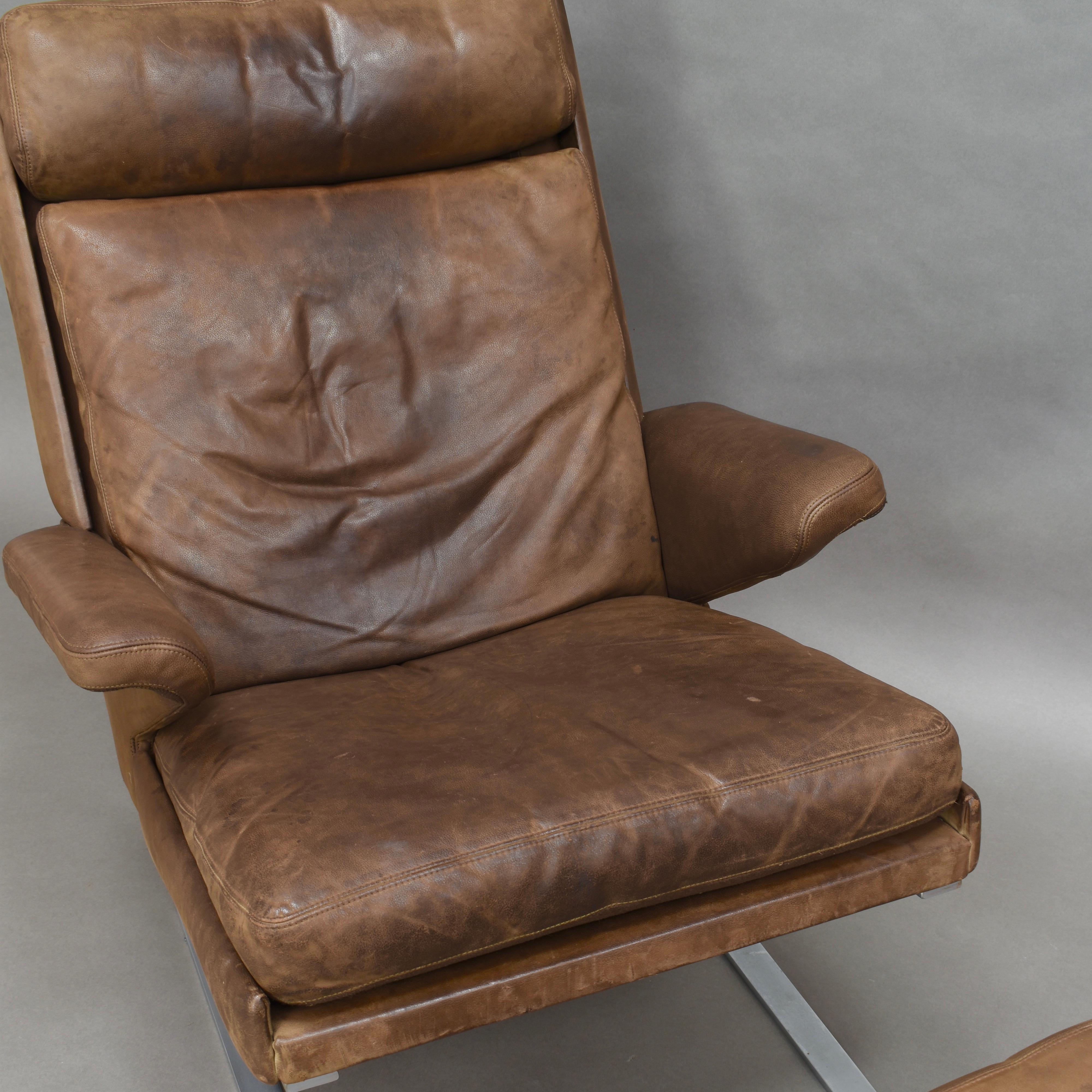 Original COR Full Leather Lounge Armchair by Reinhold & Hans Schröpfer, 1976 2