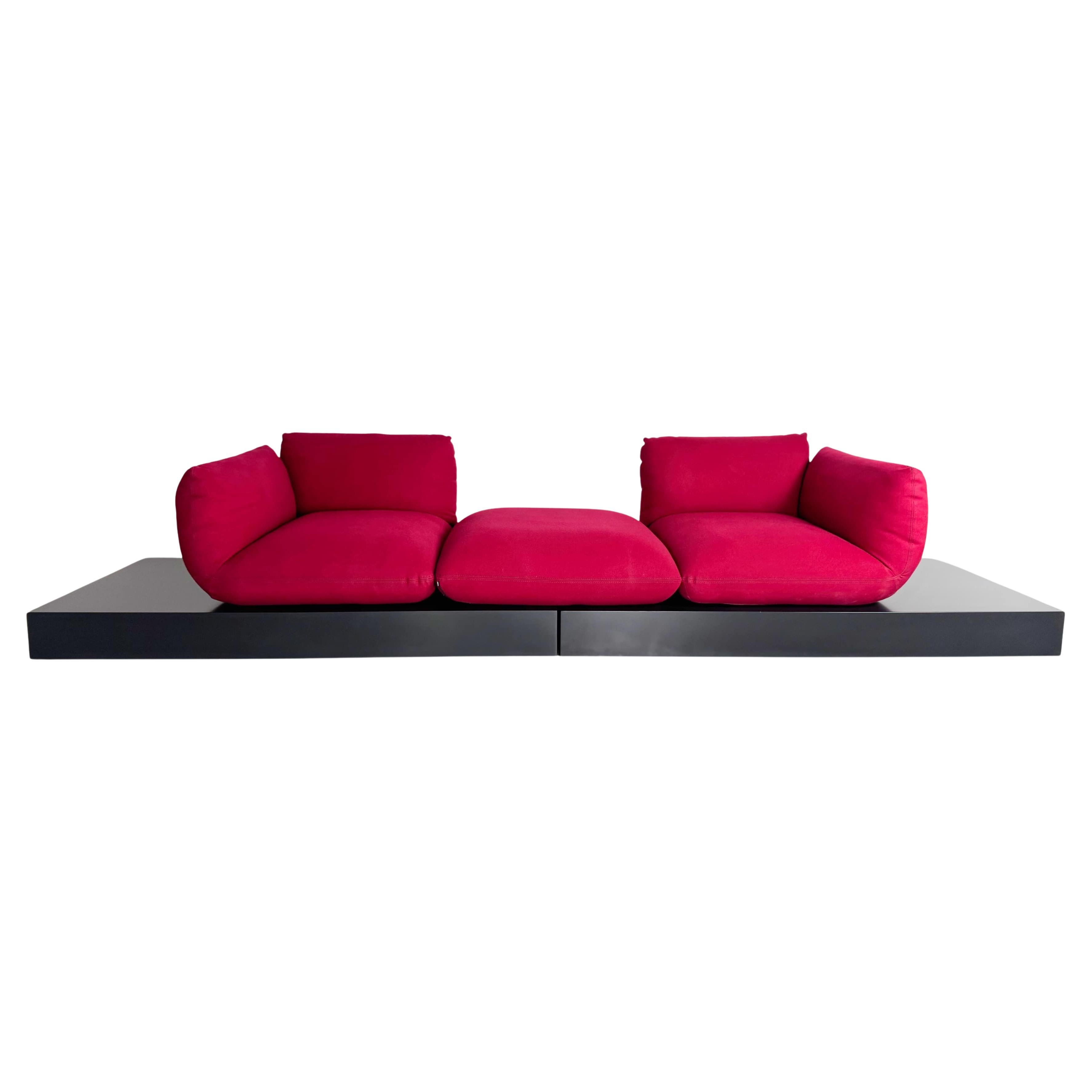 Original COR Jalis Sofa Couch Jehs & Laub Filz magenta Design