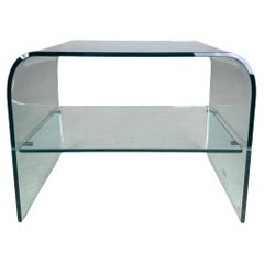 Original Couchtisch Fiam Italia Beistelltisch Glas 1980s