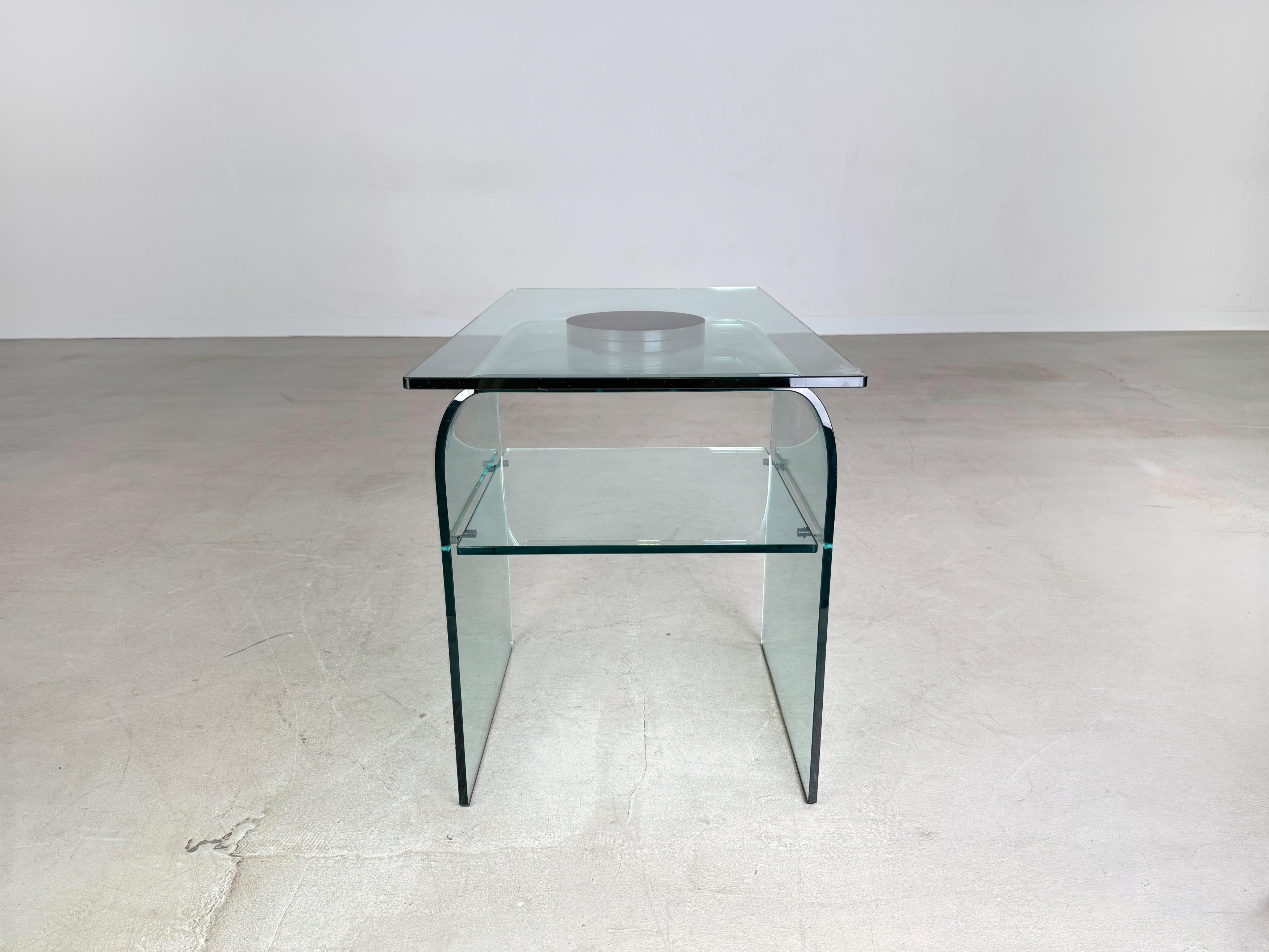 Late 20th Century Original Couchtisch Fiam Italia Glas drehbar 1980s For Sale