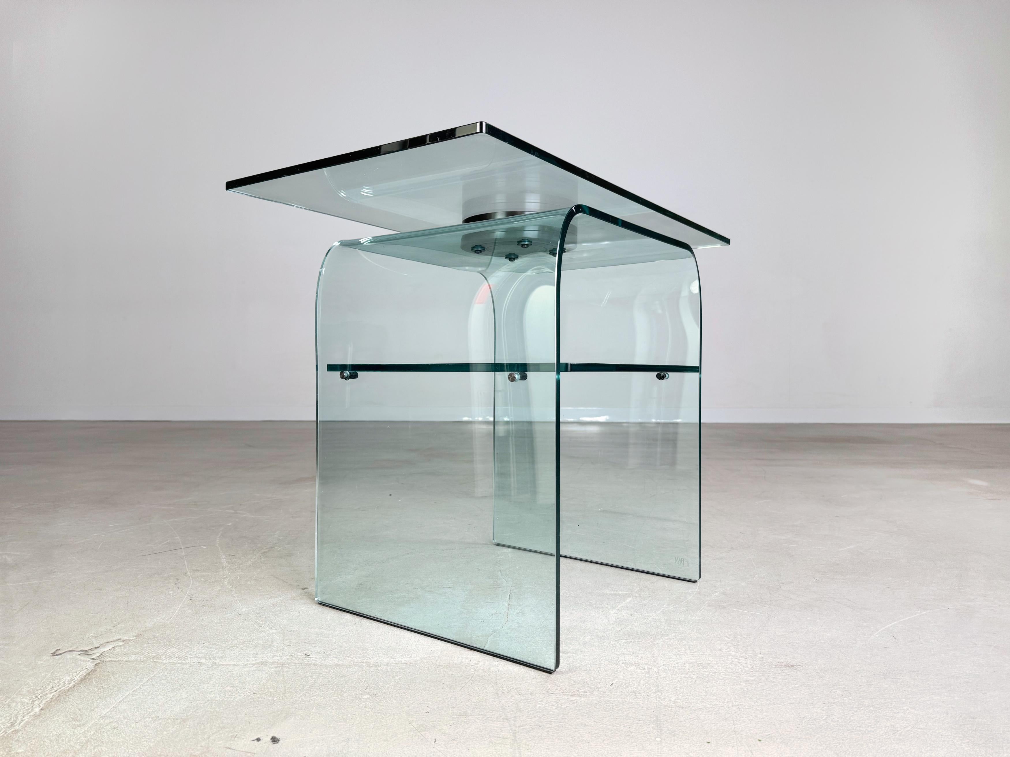 Original Couchtisch Fiam Italia Glas drehbar 1980s For Sale 2