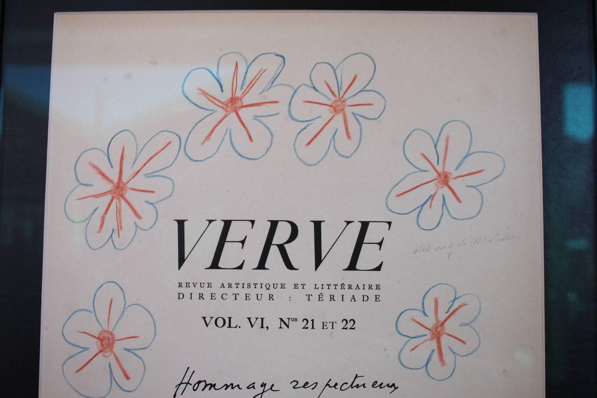 French Original drawing on the title page of 