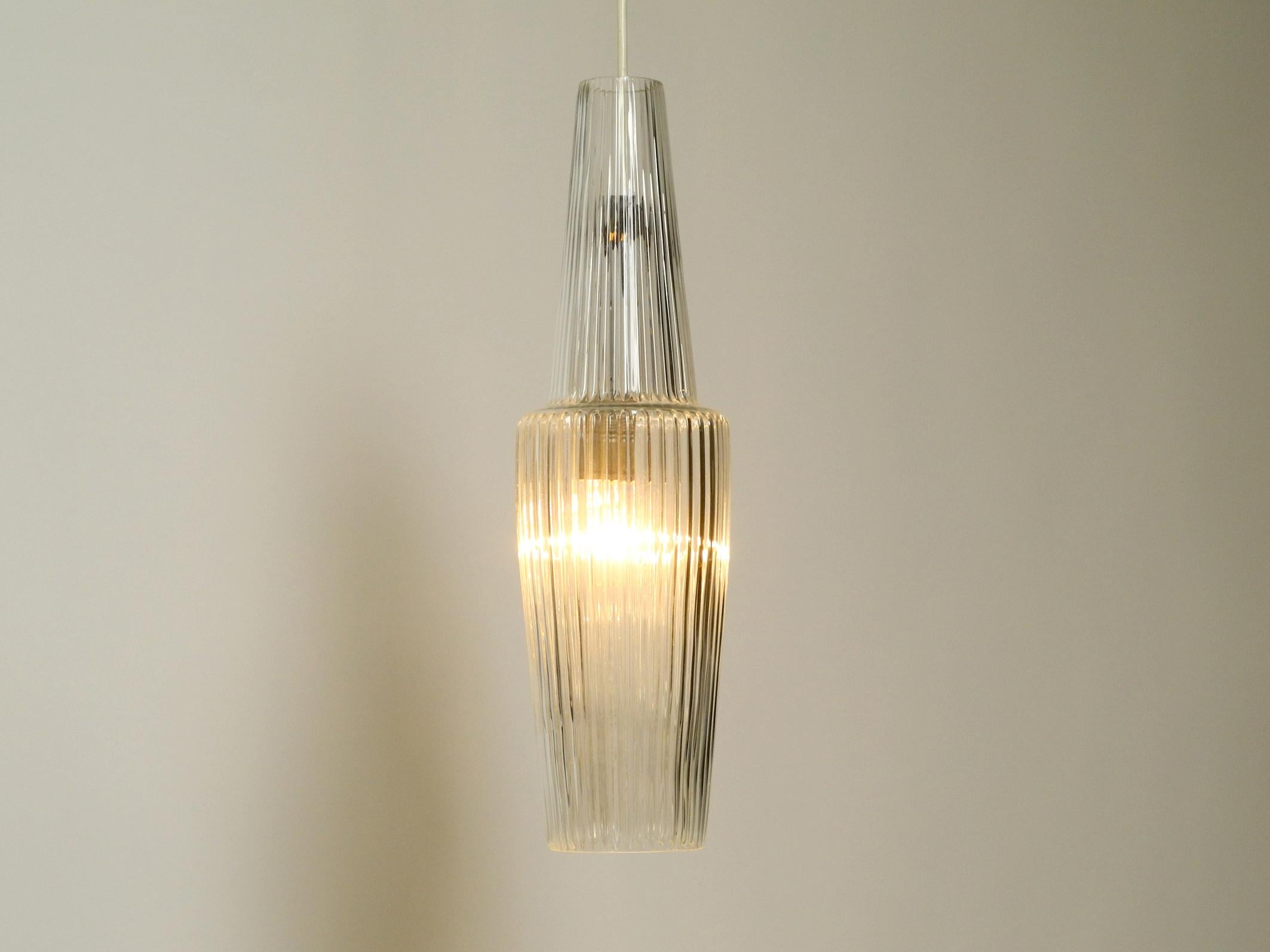 Mid-Century Modern Original crystal glass pendant lamp 'Pisa' by Aloys Ferdinand Gangkofner  For Sale