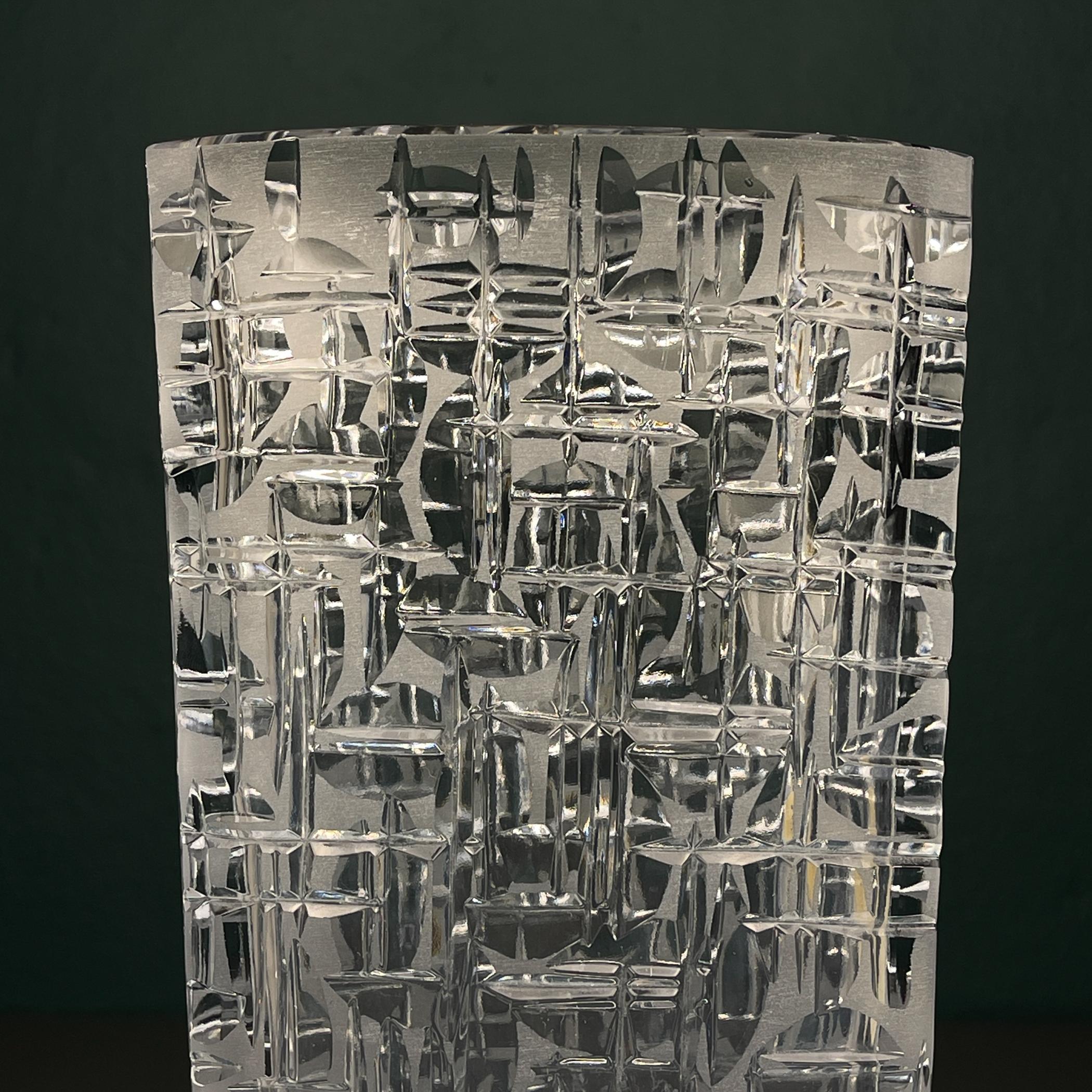Vaso in cristallo originale di Kristall Krisla, Italia anni '60 in vendita 6