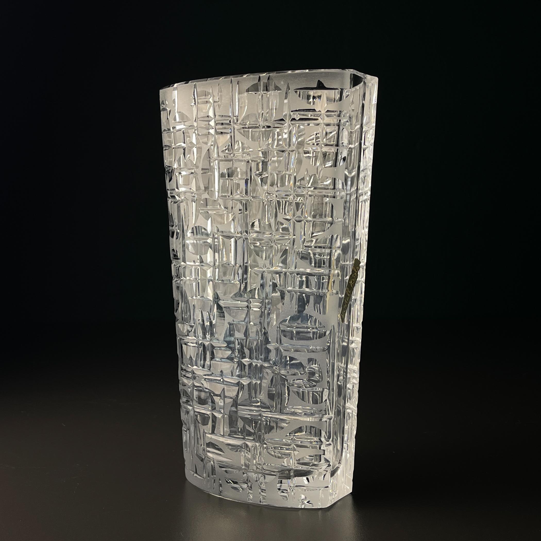 Mid-Century moderno Vaso in cristallo originale di Kristall Krisla, Italia anni '60 in vendita