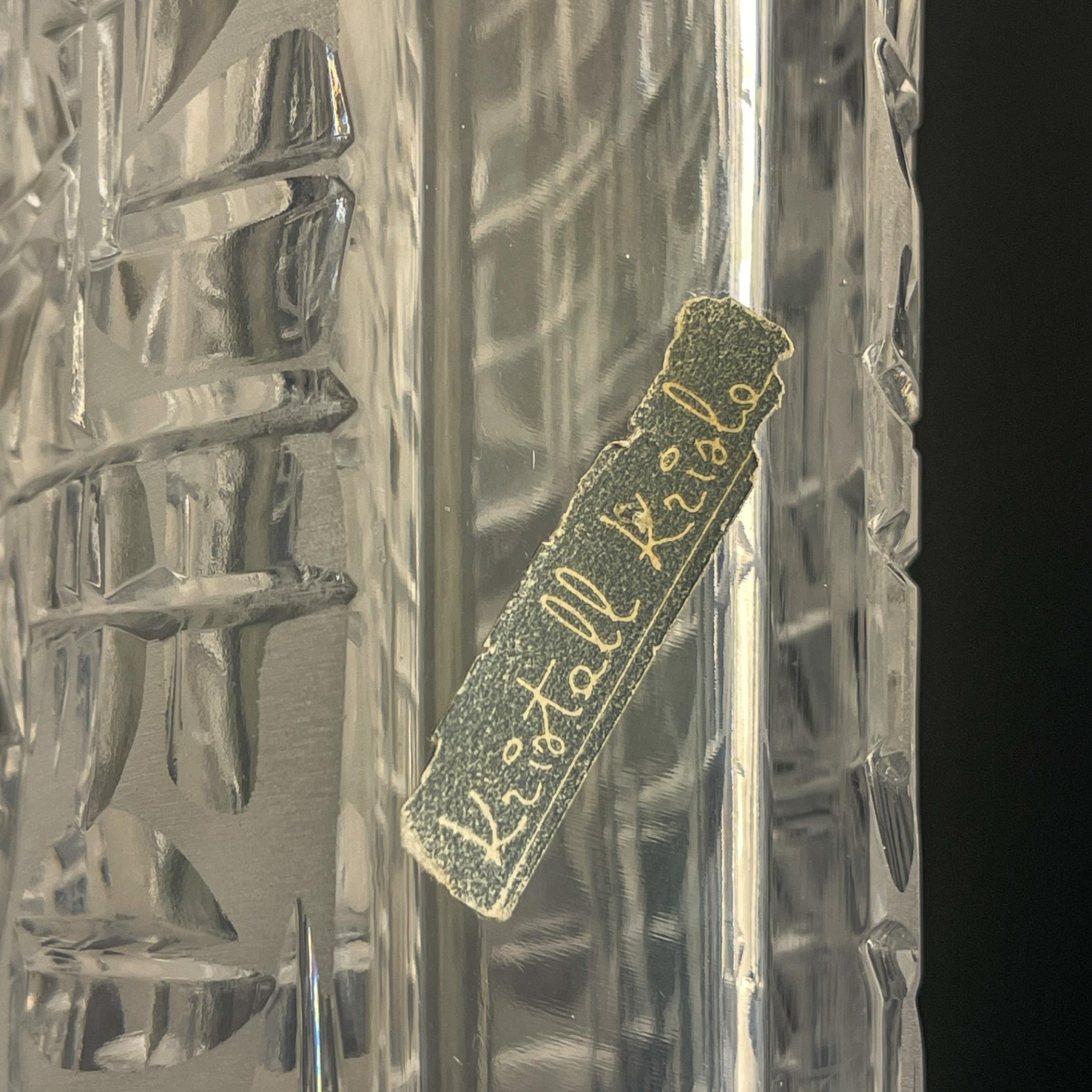 Vaso in cristallo originale di Kristall Krisla, Italia anni '60 In condizioni buone in vendita a Miklavž Pri Taboru, SI