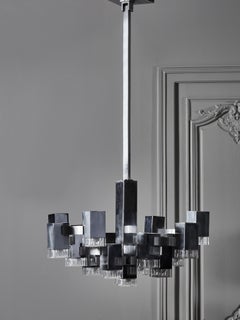 Original Cubic Chandelier by Gaetano Sciolari