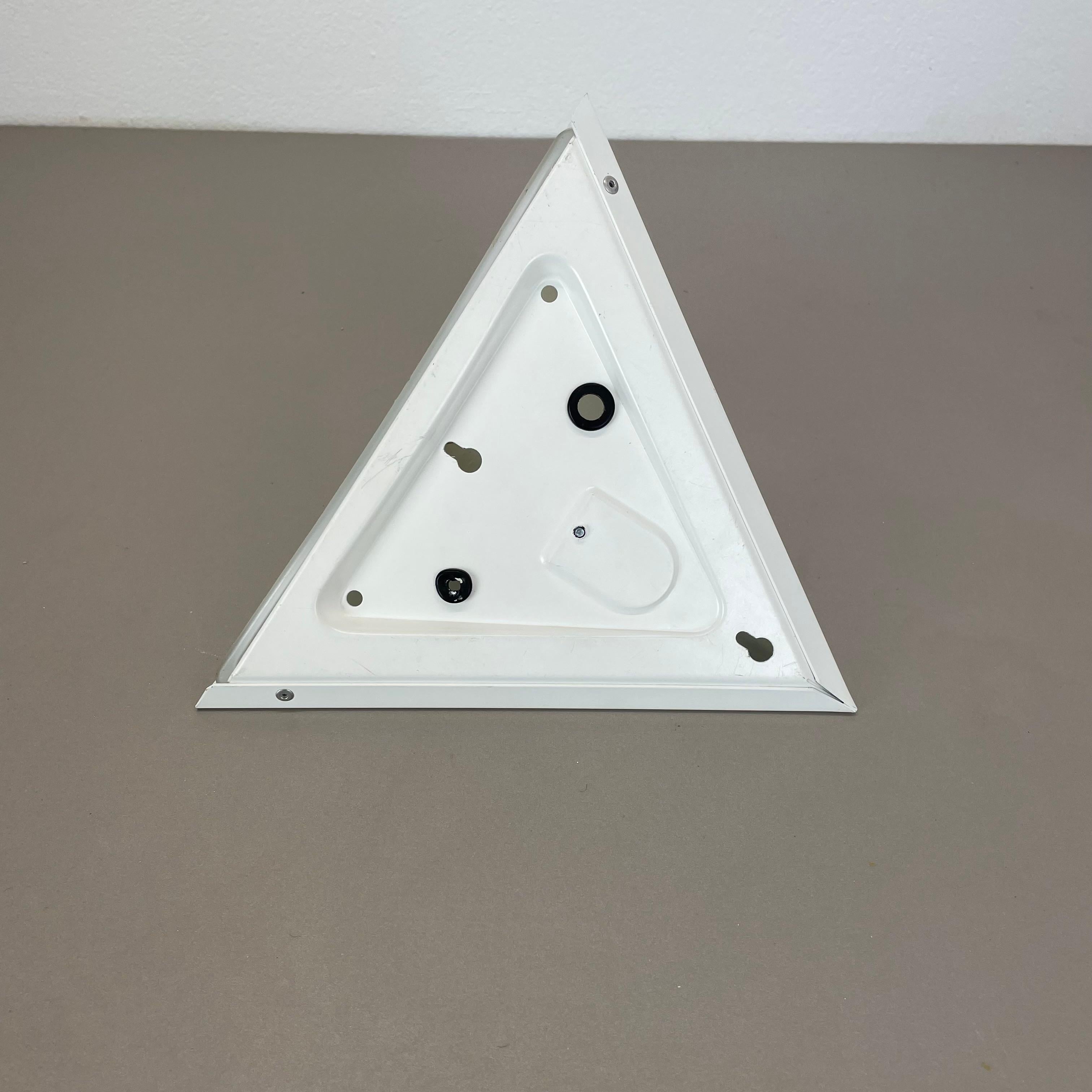 Original CUBIC satin white Glass Wall Light by Glashütte Limburg, Germany 1980s For Sale 4