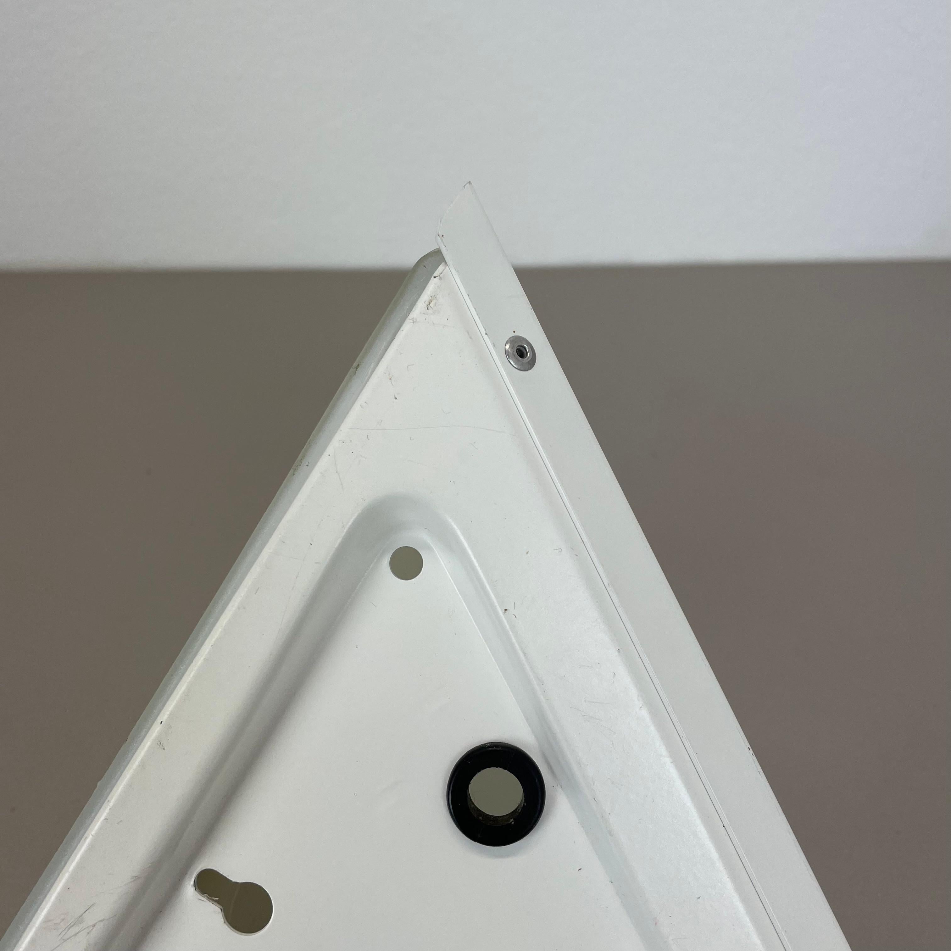 Original CUBIC satin white Glass Wall Light by Glashütte Limburg, Germany 1980s For Sale 5