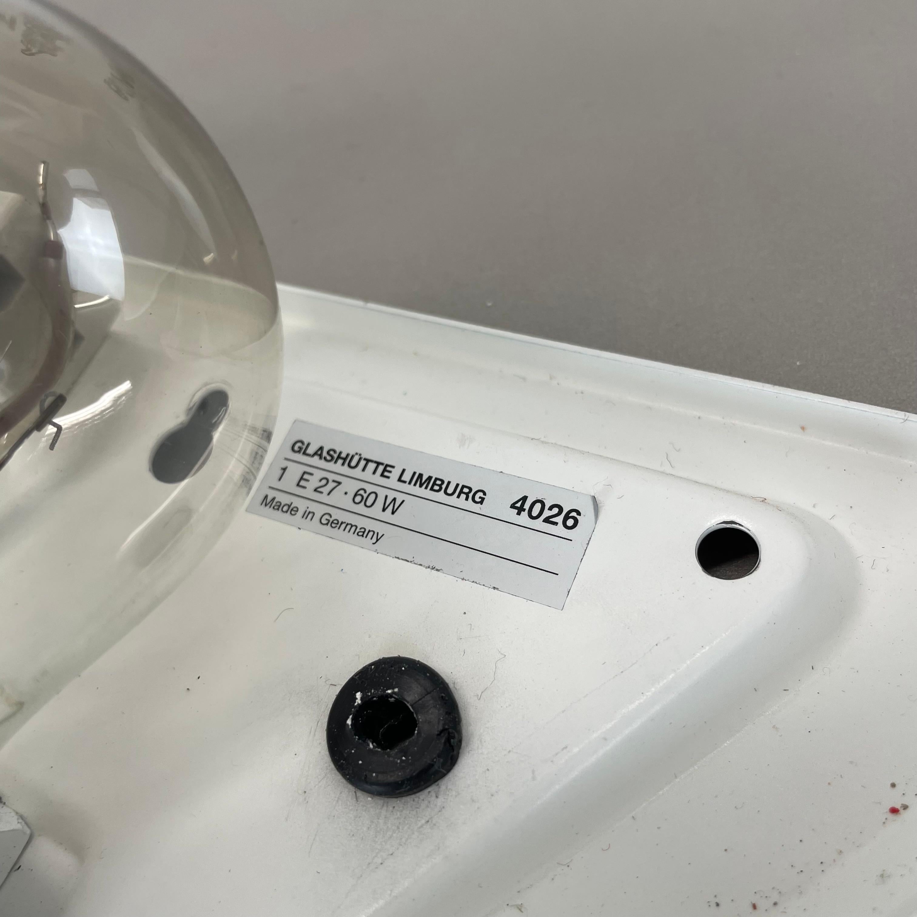 Original CUBIC satin white Glass Wall Light by Glashütte Limburg, Germany 1980s For Sale 9