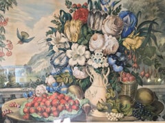 Original Currier & Ives Landscape Still Life Engraving with Exceptional Frame