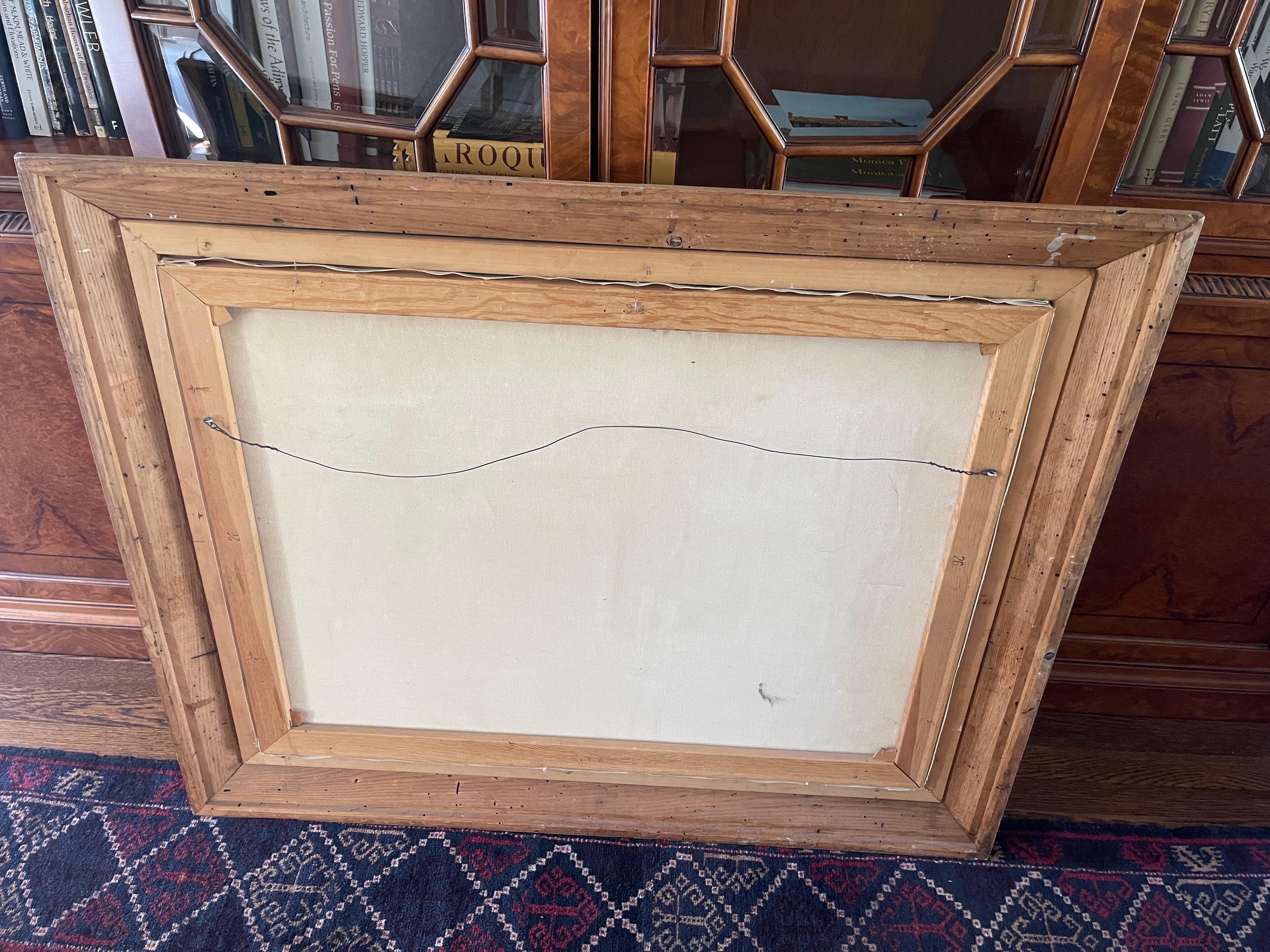 20th Century Original Curt Frankenstein Mid Century Modern Signed Oil Painting For Sale