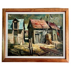 Pittura ad olio originale firmata da Curt Frankenstein, metà del secolo scorso