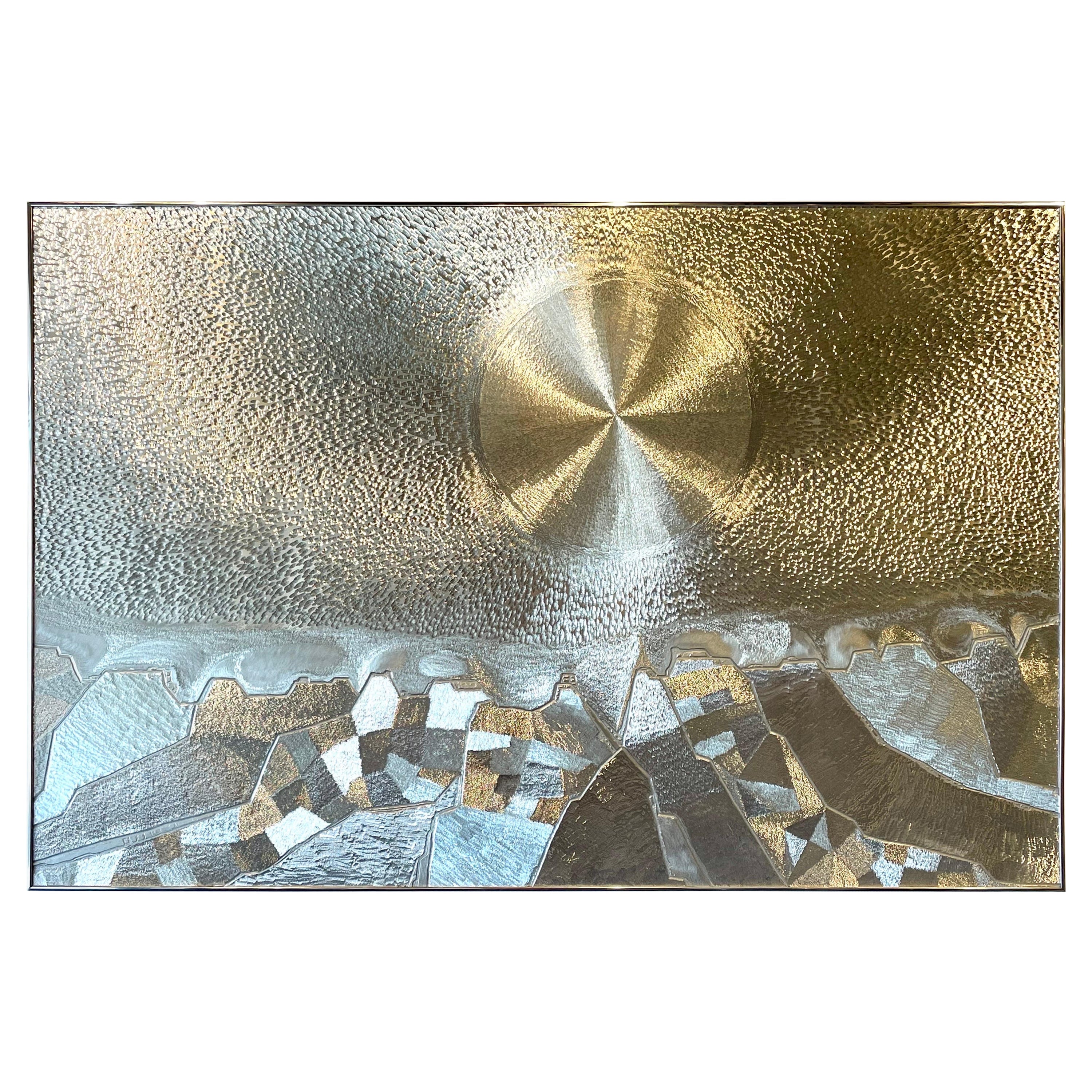 Original Dale Clark Carved and Etched Metal Wall Art