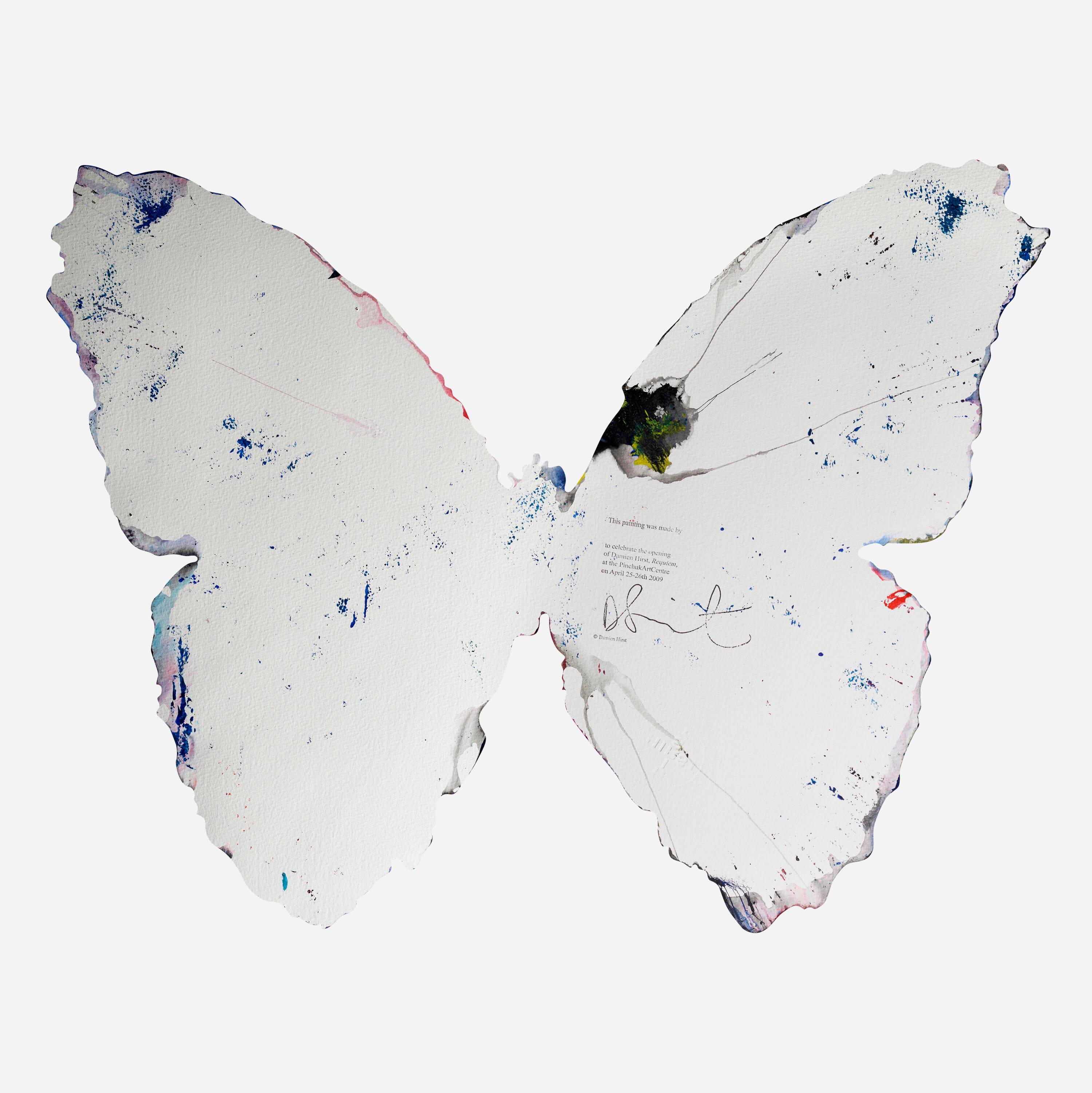 Ukrainian Original Damien Hirst Butterfly Spin Painting, 2009 For Sale