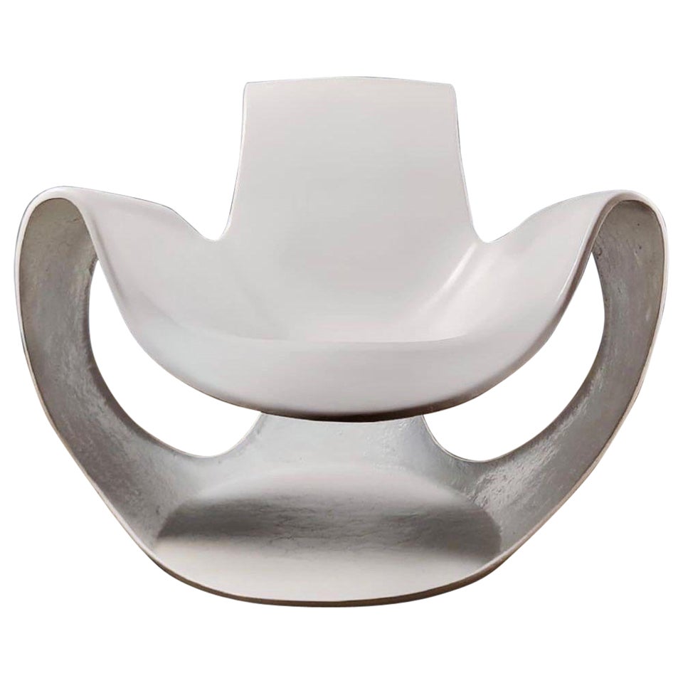 Original Danielle Quarante For Airborne Albatros 1969 White Lounge Chair