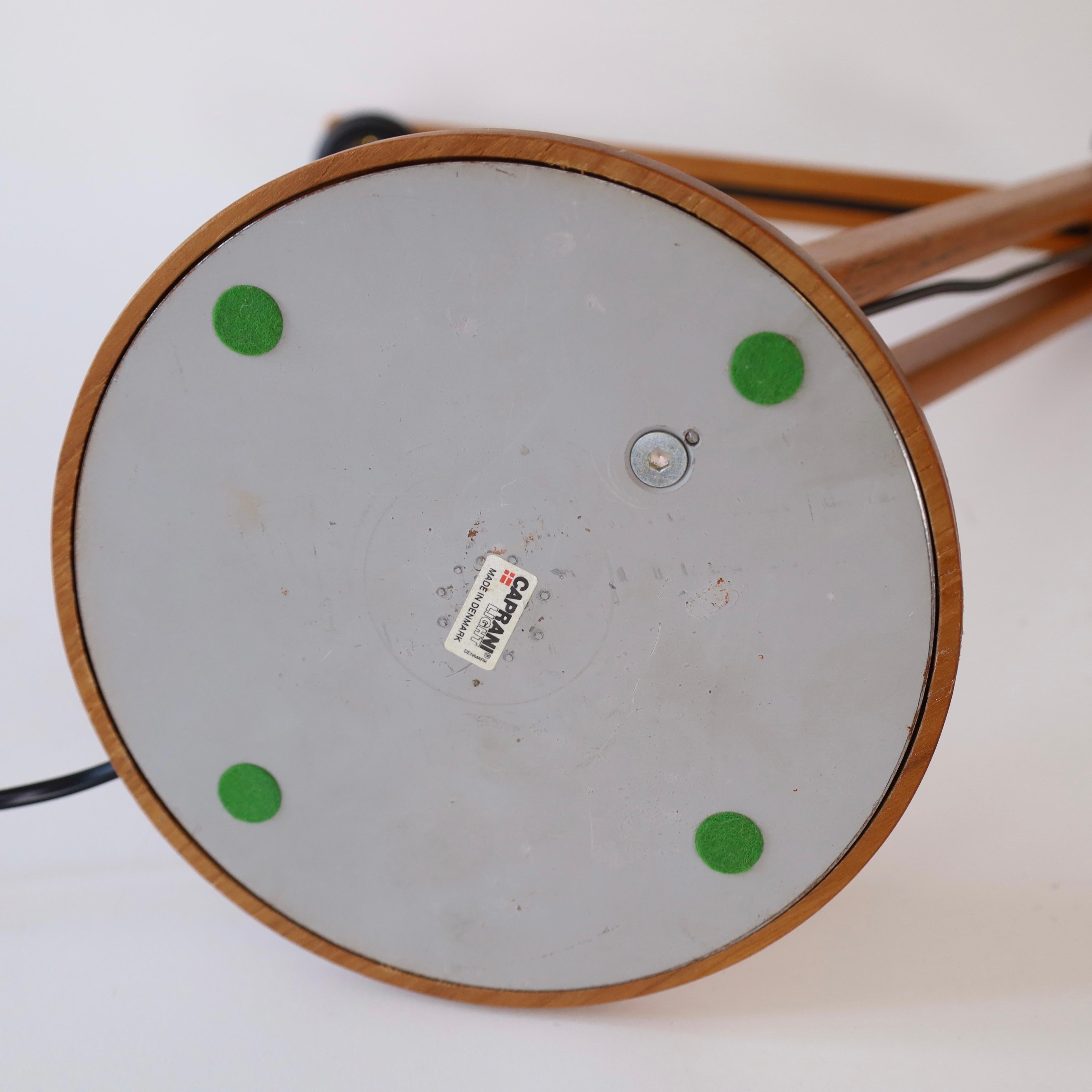 Dänische Caprani-Schreibtischlampe, 1970er-Jahre, Dänemark im Angebot 8