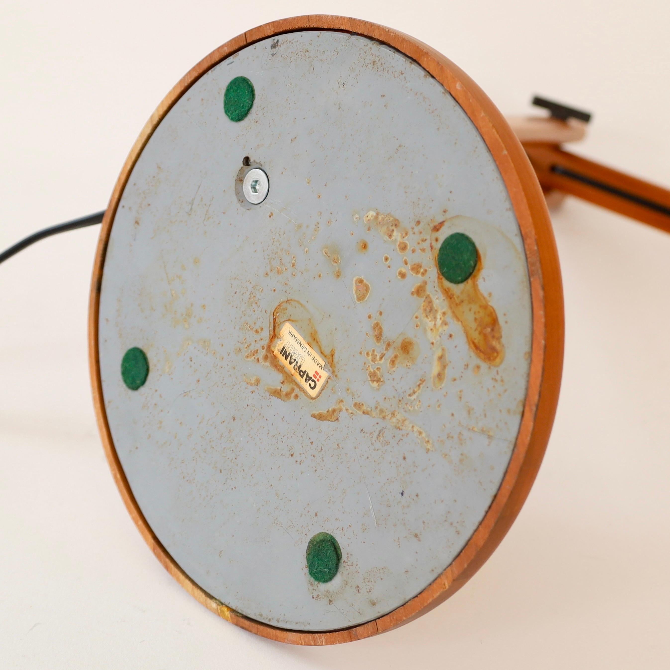 Lampe de bureau originale danoise Caprani, années 1970, Danemark en vente 7