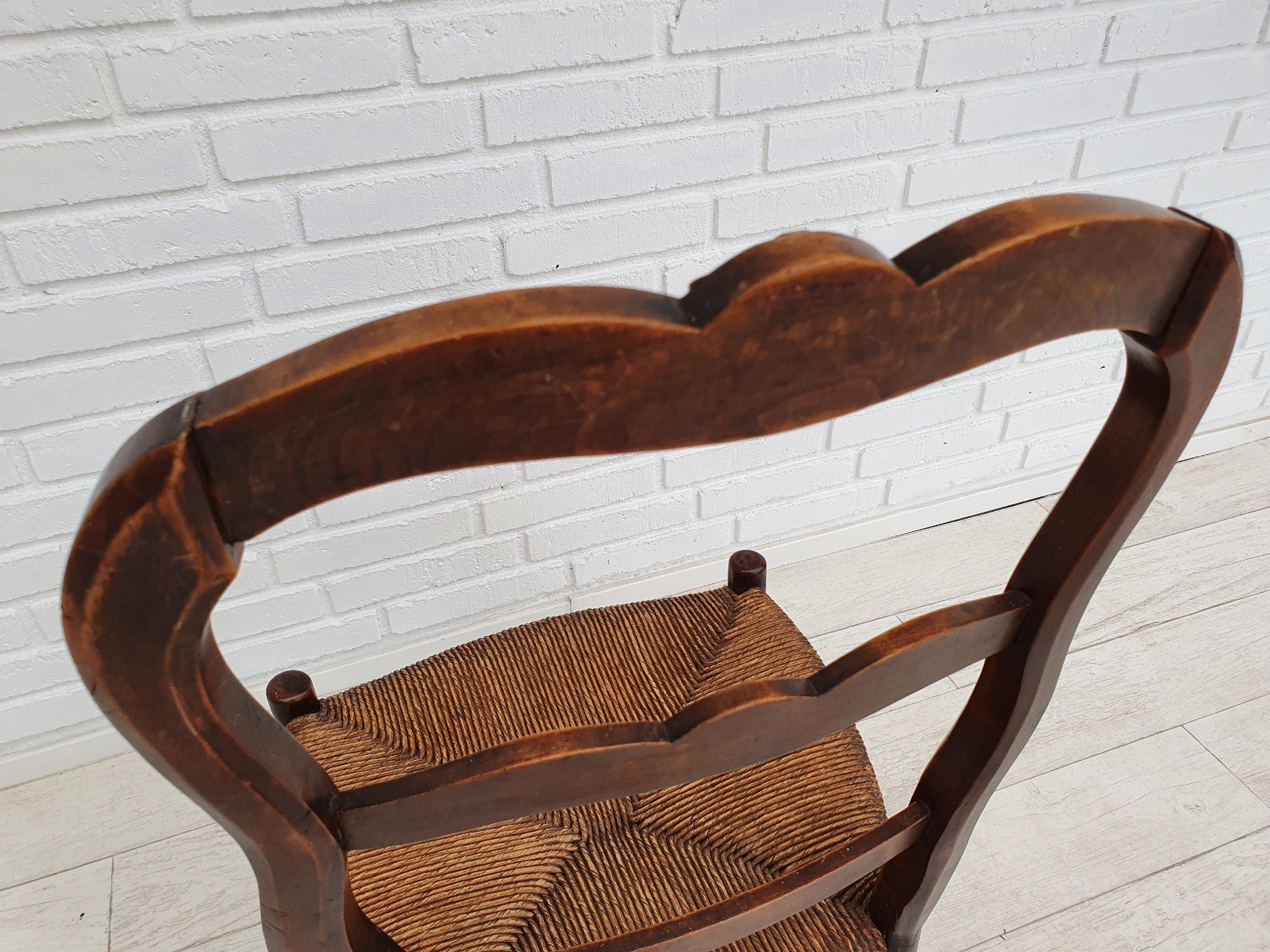 Original Danish country style chairs, 50s, set 6 pcs For Sale 5