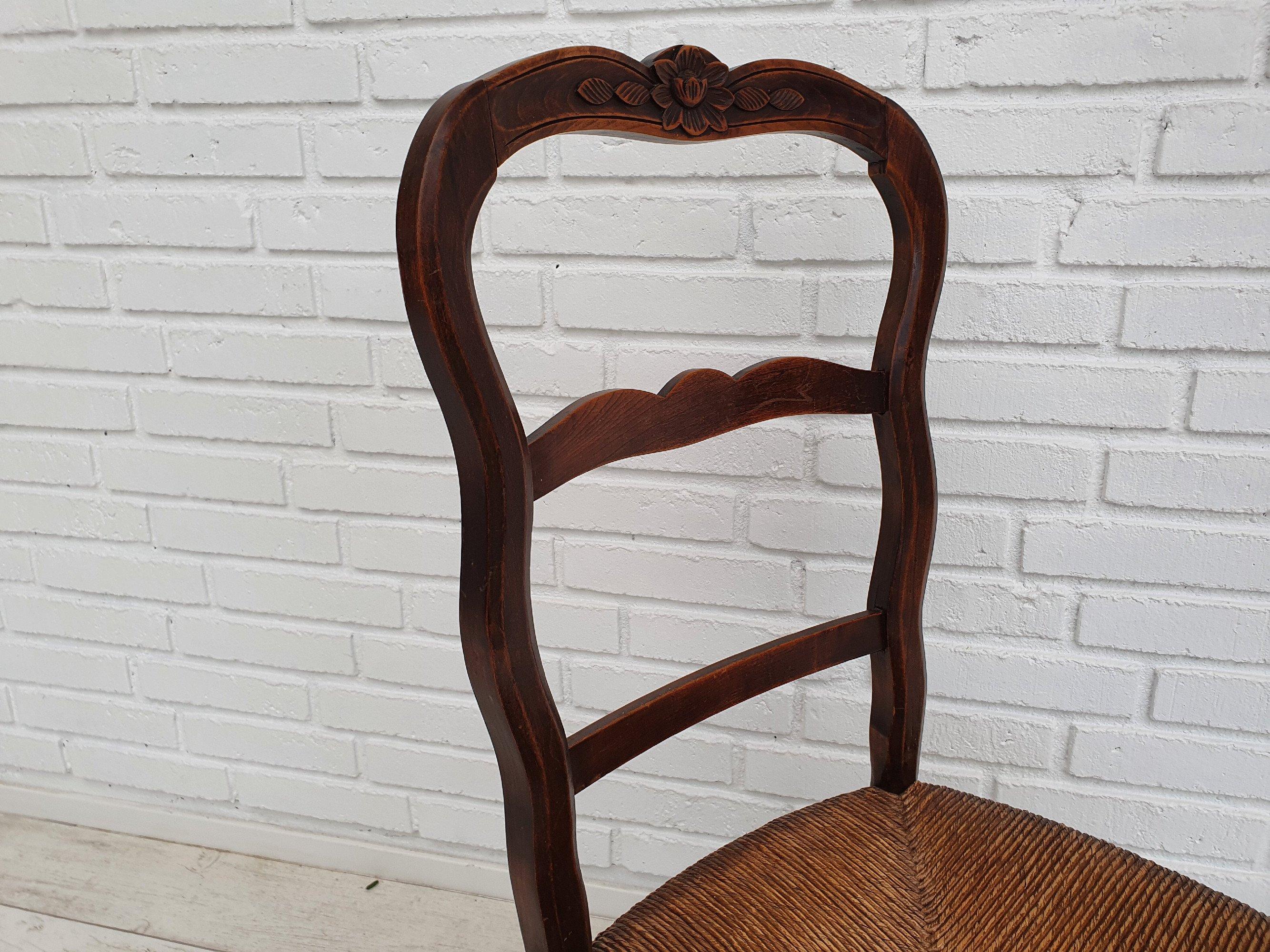 Original Danish country style chairs, 50s, set 6 pcs For Sale 8