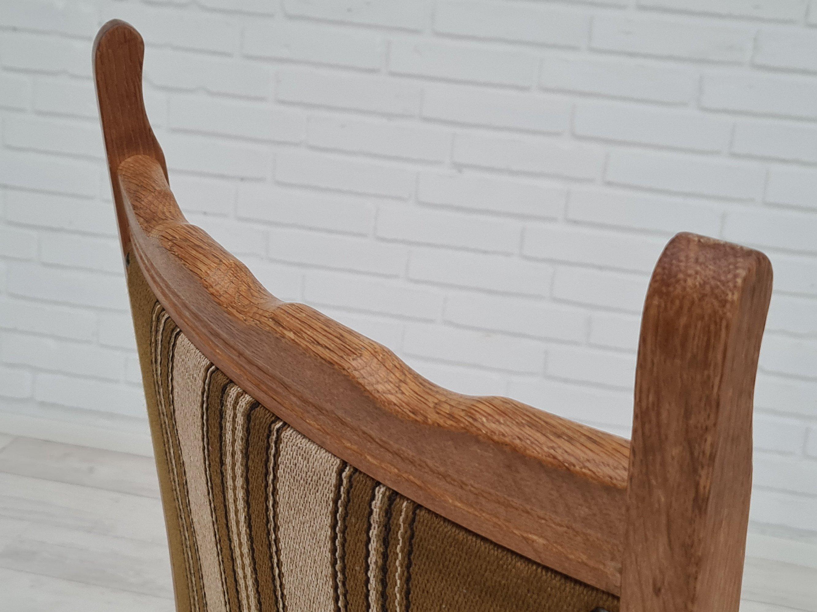 Scandinavian Modern Original Danish Design, 1960s, Henning Kjærnulf Style, Set of Chairs, Oak Wood