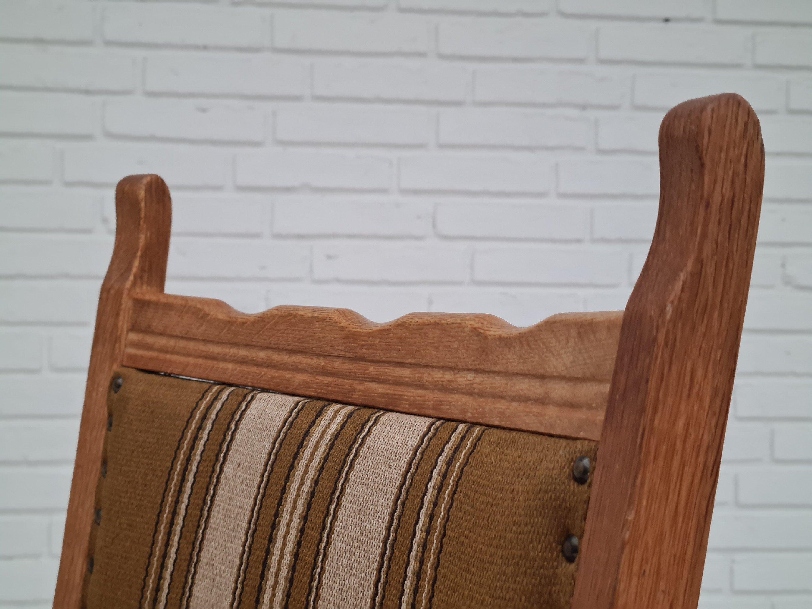 Original Danish Design, 1960s, Henning Kjærnulf Style, Set of Chairs, Oak Wood 3